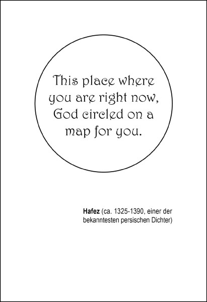 Postkarte 'This place where you are'